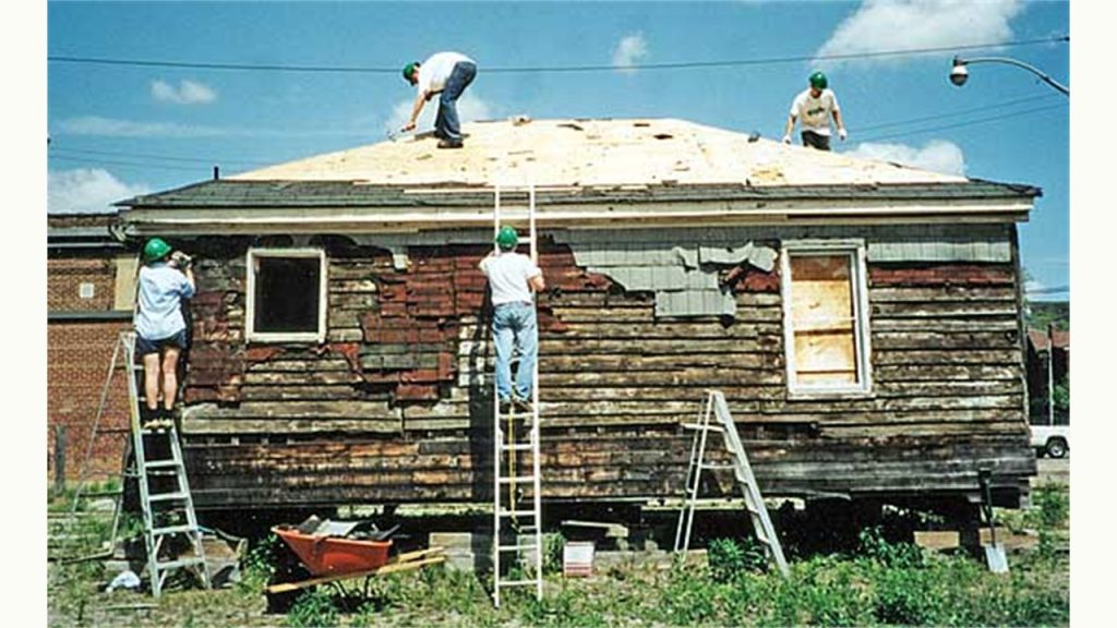 Five layers of the Cottage's construction visible in cross-section